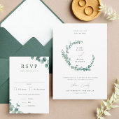 Adelaide Bruiloft Waterverf Eucalyptus Kaart