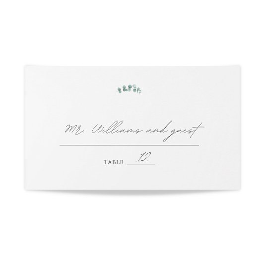 Adelaide Bruiloft Waterverf Eucalyptus Plaatskaartje