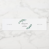 Adelaide Bruiloft Waterverf Eucalyptus Waterfles Etiket (Enkel label)