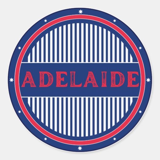 Adelaide City Pride Embleem – Australische identit Ronde Sticker (Voorkant)