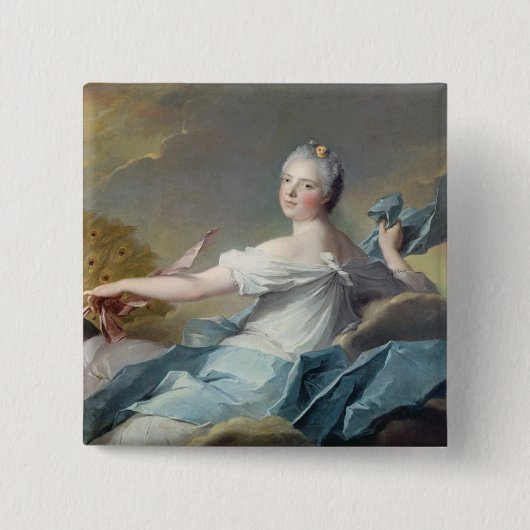 Adelaide de France, als onderdeel van Air Vierkante Button 5,1 Cm (Voorkant)