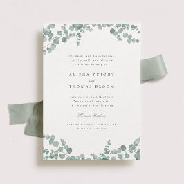 Adelaide Elegante Waterverf Eucalyptus Wedding Kaart