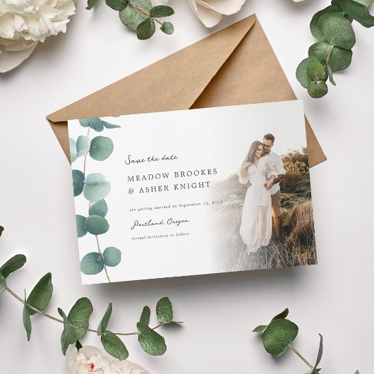 Adelaide Eucalyptus Bruiloft Save the Date