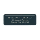 Adelaide | Gecurreerde kleuren | bruiloftsadres Etiket (Voorkant)