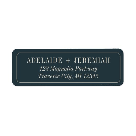 Adelaide | Gecurreerde kleuren | bruiloftsadres Etiket (Voorkant)