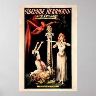 Adelaide Herrmann 1900 Hindoe Tover Show POSTER