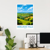 Adelaide Hills Park Reis Vintage Poster Ski (Thuiskantoor)