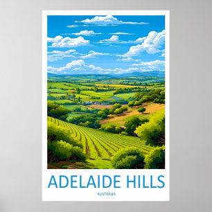 Adelaide Hills Park Reis Vintage Poster Ski