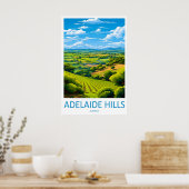 Adelaide Hills Park Reis Vintage Poster Ski (Keuken)