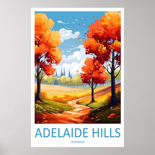 Adelaide Hills Vintage Reisposter Ski Nationaal Poster (Voorkant)
