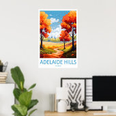 Adelaide Hills Vintage Reisposter Ski Nationaal Poster (Thuiskantoor)