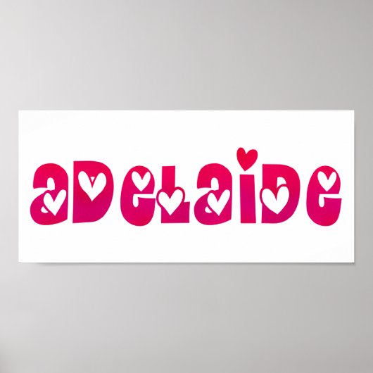 Adelaide in Hearts Poster (Voorkant)