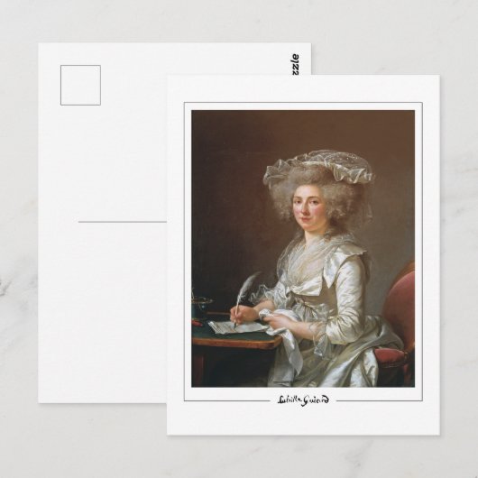 Adélaïde Labille-Guiard #8 - Kunstmatig Briefkaart (Voorkant / Achterkant)