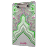 ADELAIDE ~ PASTEL 3D! Roze, groene en witte GLOSSY Klembord (Links)