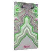 ADELAIDE ~ PASTEL 3D! Roze, groene en witte GLOSSY Klembord (Rechts)