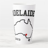 Adelaide Stadsplattegrond Aangepast Jaar Latte Mok (Voorkant)