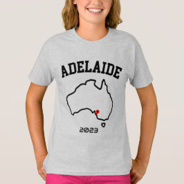 Adelaide Stadsplattegrond Aangepast Jaar T-shirt