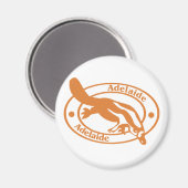 Adelaide Stamp Magneet (Voorkant / Achterkant)