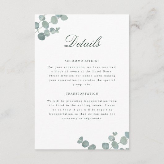 Adelaide Trouwkamer Kaart (Voorkant)