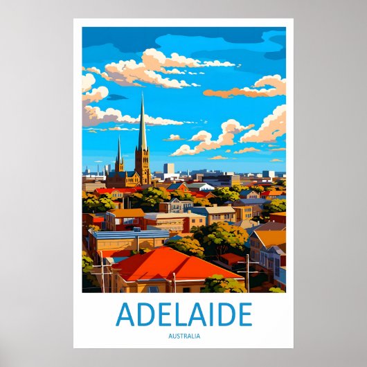 Adelaide Vintage Reisposter Ski Nationaal Park Poster (Voorkant)