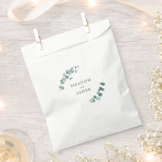 Adelaide Waterverf Eucalyptus Bruiloft Bedankzakje (Geknipt)