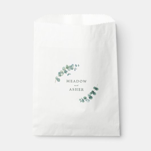 Adelaide Waterverf Eucalyptus Bruiloft Bedankzakje (Voorkant)