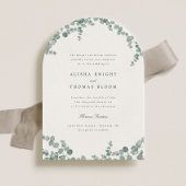 Adelaide Waterverf Eucalyptus Greenery Wedding Kaart