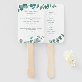 Adelaide Waterverf Eucalyptus Trouwprogramma Handwaaier