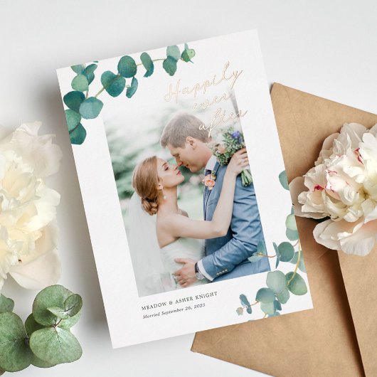 Adelaide Waterverf Groen Bruiloft Aankondiging