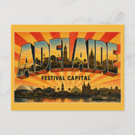 Adelaide Zuid-Australië Festival Hoofdstad Vintage Briefkaart
