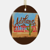 Adelanto California Cartoon Desert Retro Travel Keramisch Ornament (Rechts)