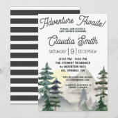 Adelavontuur wacht! Bergen en Baby shower van boss Kaart (Voorkant / Achterkant)