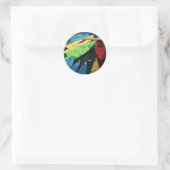 Adelavontuur wacht! ronde sticker (Tas)