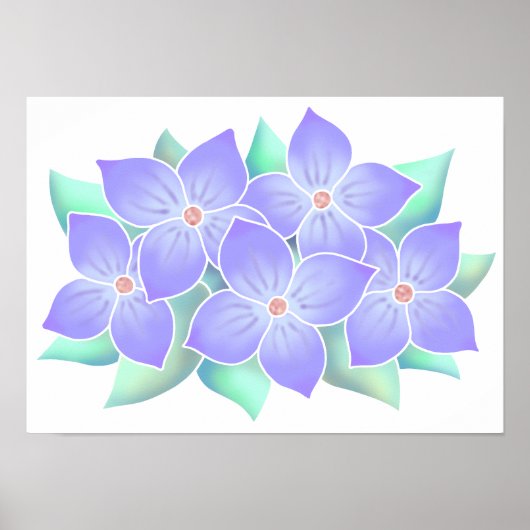 Adelbloem paars. poster (Voorkant)