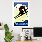 Adelboden,Schweiz,Ski Travel Poster (Thuiskantoor)