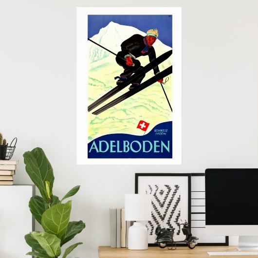 Adelboden,Schweiz,Ski Travel Poster (Thuiskantoor)