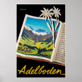 Adelboden, Zwitserland, Ski-reisposter Poster (Voorkant)