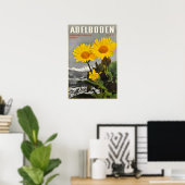 Adelboden, Zwitserland, Ski-reisposter Poster (Thuiskantoor)
