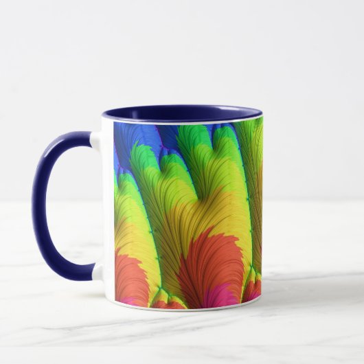 ADELE ~ 3D Fractal ~ Roze, geel rood en blauw Mok (Links)