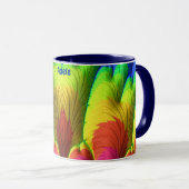 ADELE ~ 3D Fractal ~ Roze, geel rood en blauw Mok (Voorkant rechts)