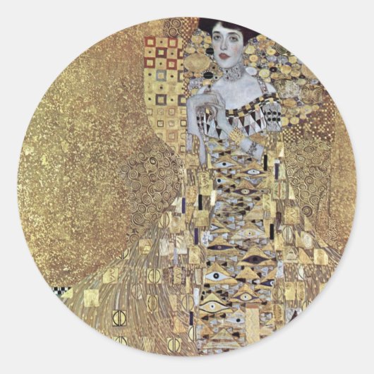 Adele Bloch-Bauer I Ronde Sticker (Voorkant)