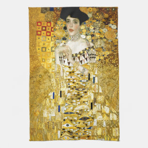 Adele Bloch-Bauer I van Gustav Klimt Art Nouveau Theedoek