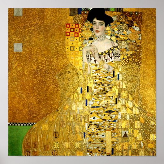Adele Bloch-Bauer I van Gustav Klimt Poster Print (Voorkant)