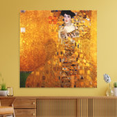 Adele Bloch-Bauer's portret van Gustav Klimt Canvas Afdruk (Insitu (Woonkamer))