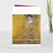 Adele Bloch-Bauer's portret van Gustav Klimt Kaart (Achterkant)