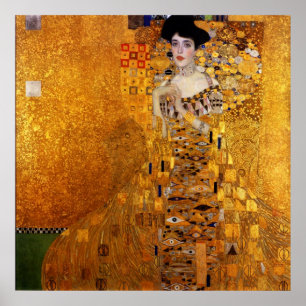 Adele Bloch-Bauer's portret van Gustav Klimt Poster