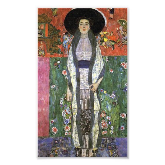 Adele Bloch door Gustav Klimt art nouveau art Foto Afdruk (Voorkant)