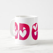 Adele in Hearts Koffiemok (Voorkant links)