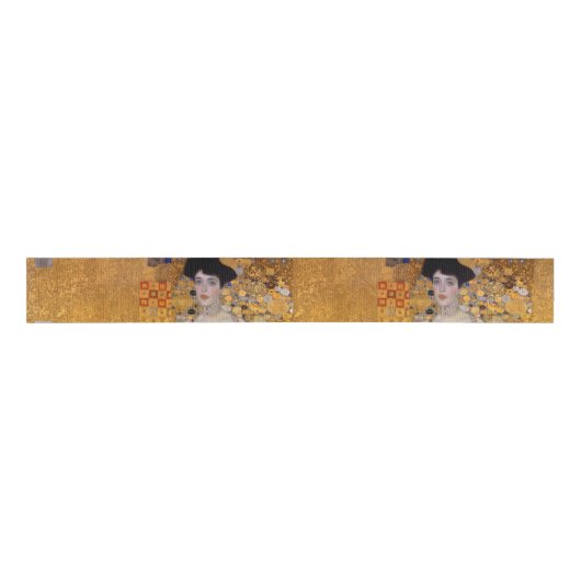 Adele, Lady in Gold Art van Gustav Klimt Grosgrain Lint (Voorkant)