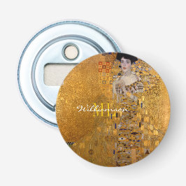 Adele, Lady in Gold van Gustav Klimt, Monogrammed Button Flesopener